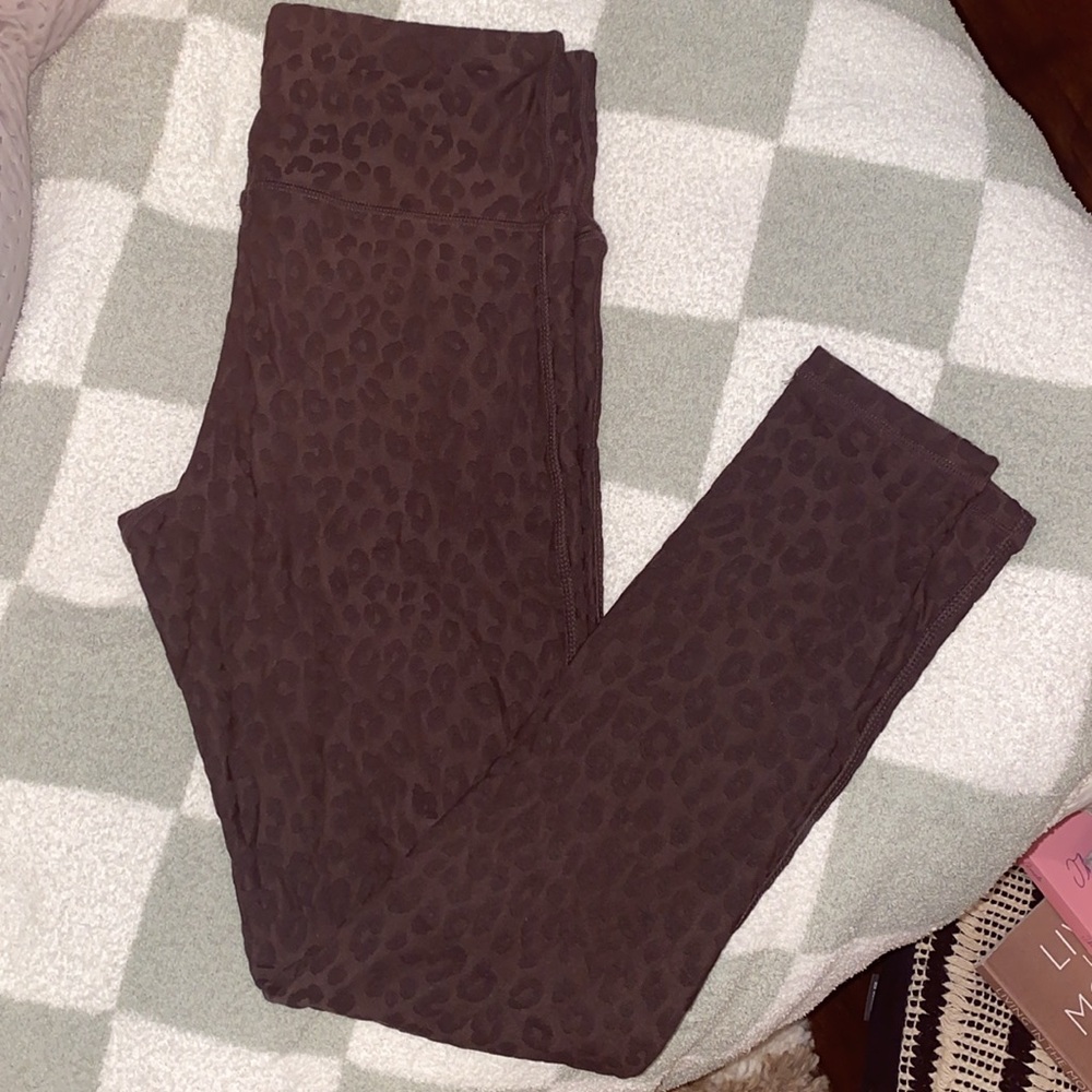 Brown Leopard Print Leggings